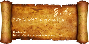 Zámbó Antonella névjegykártya
